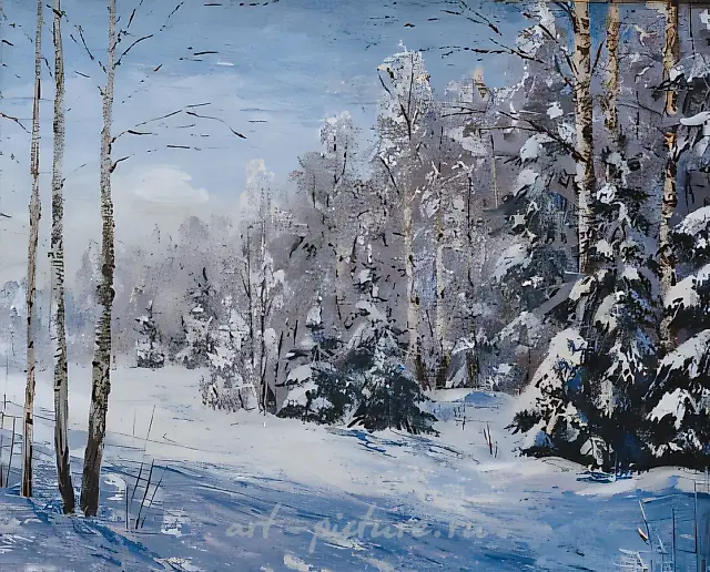 Siberian Winter., 1997, oil on canvas, 55x65