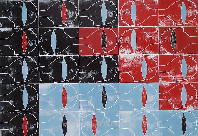 头像，1998年，木刻版画，150 x 105
