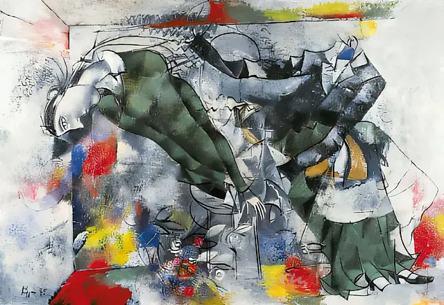 Умер художник., 1985, оргалит, холст, масло, 90х130 Рязанский областной художественный музей
