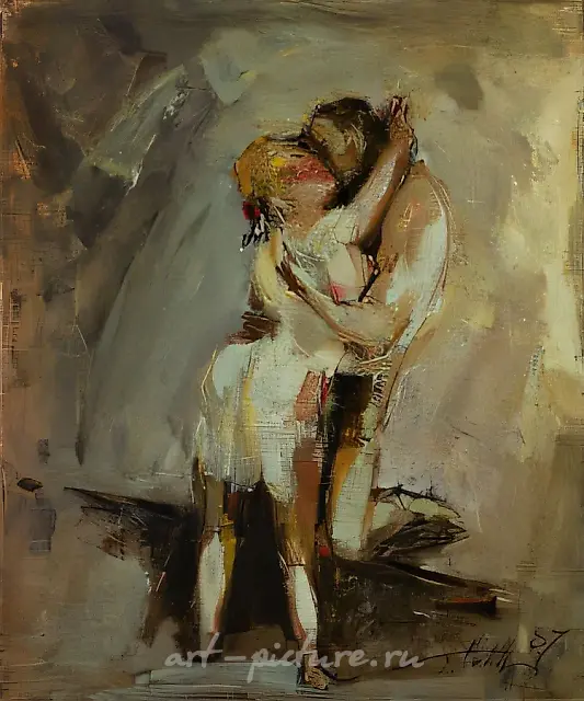 Love Story, 1997, monotype, 49x63