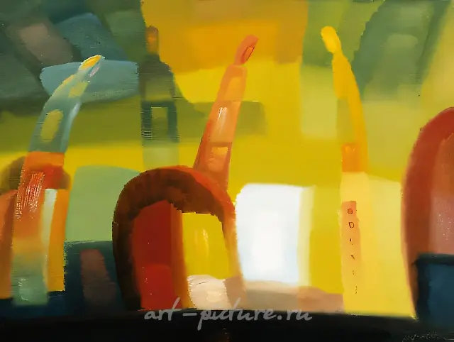 Dreamers, 1996, canvas, oil, 46x61