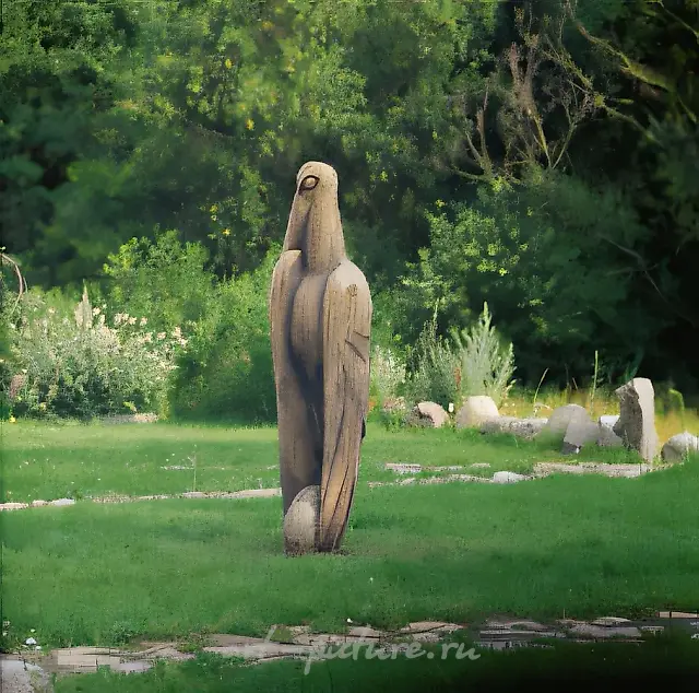Master, 1997, wood, stone, 200x60x45