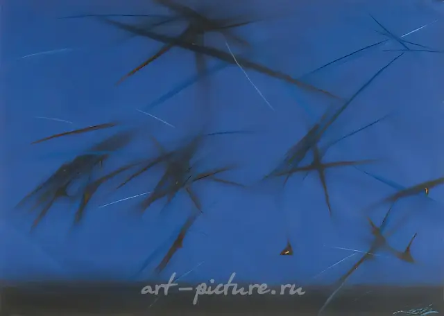 舞动的星星，1996年，纸本，水彩，丙烯，粉彩，100×78