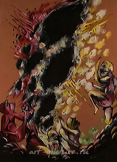 云，1990年，纸本，油画，90×60