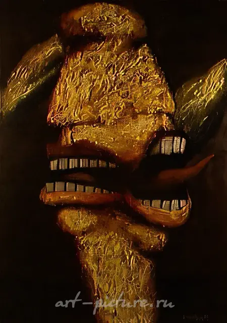 Illuminated Being, 1989, canvas, oil, 200x150