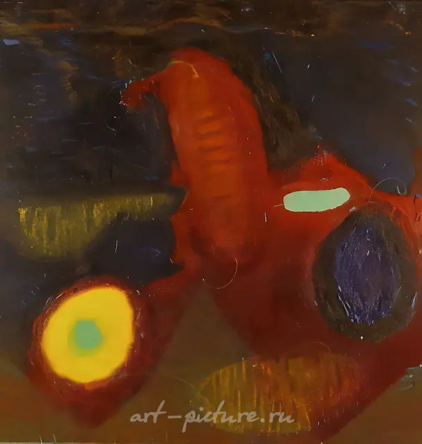 古典粉红，1990年，油画，布面，150x150