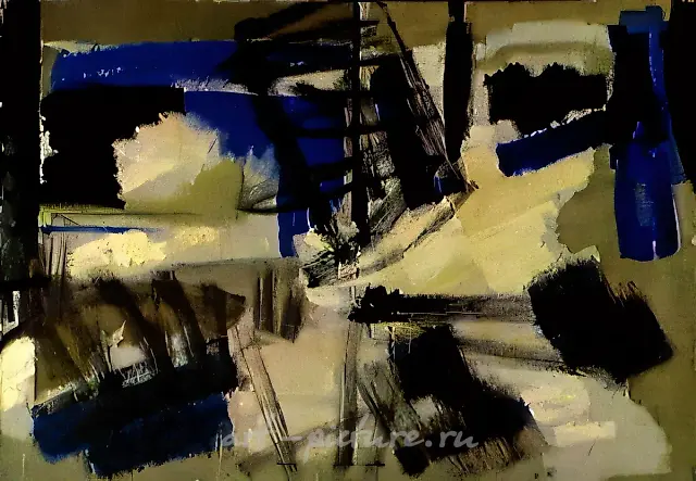 Composition, 1990, canvas, oil, acryl, 112x160