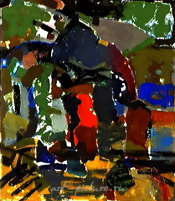 Composition, 1990, canvas, acryl, 80x70