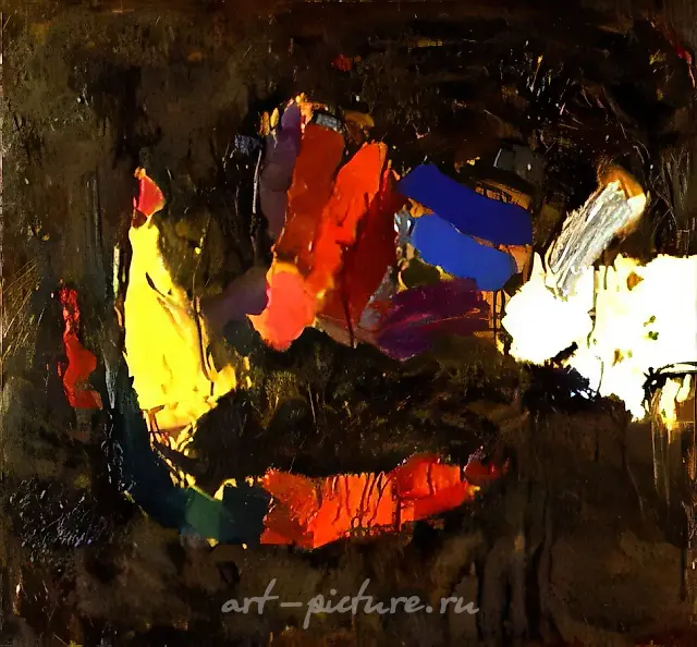 Painting, 1991, canvas, oil, acryl, 100x110