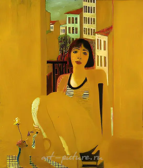 春天，1986年，布面油画，130x110厘米。塔甘卡剧院收藏。