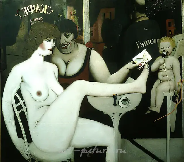Procuress No.3 or Southern Night, 1988, canvas, oil, 160x180 Mr. Gotfrua`s collection. Paris.