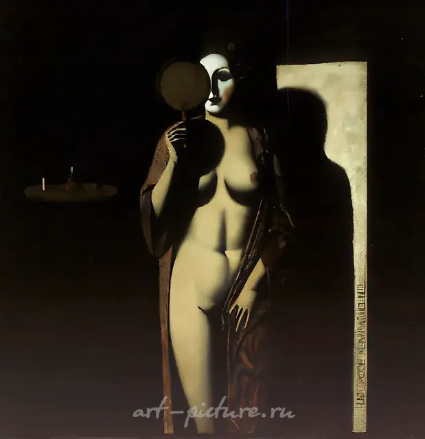 自恋综合症二号，1993年，布面油画，160x160厘米。阿兰·布隆代尔画廊，巴黎