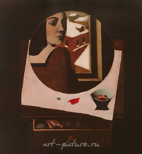 Thaw, 1995, canvas, oil, 100x90 Property of "Alain Blondel" Gallery. France