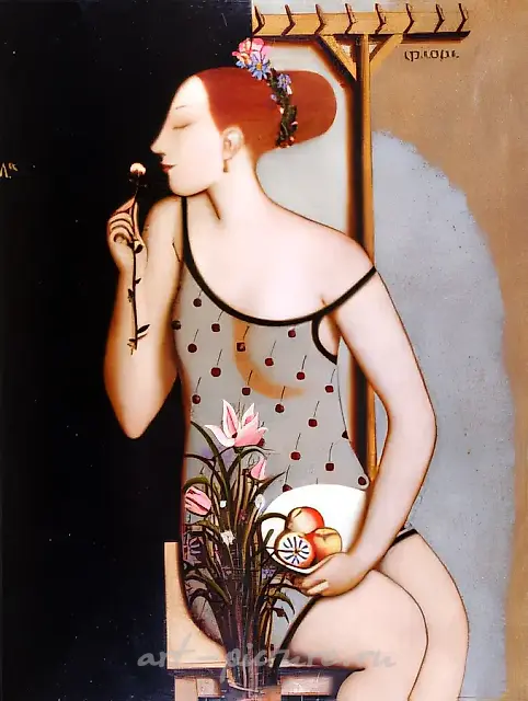 Flora, 1996, Oil on canvas, 130x100