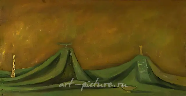 Composition, 1981, canvas, oil, 48x83