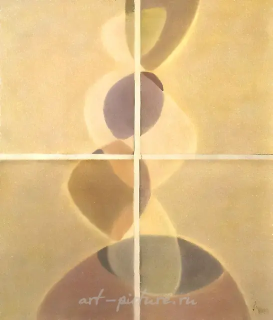 Серия «Генетический код» №3, 1990, бумага, акварель, 122х101