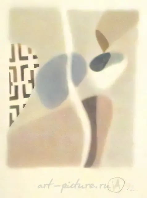 Из серии "Белая линия", 1992, бумага, акварель, 43х34