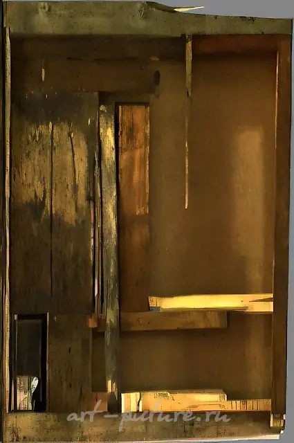 Getting on towards evening, 1988, relief of objects and structures, 172x130