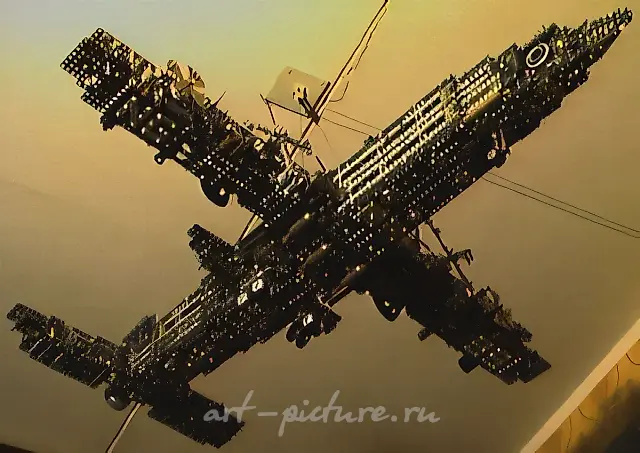 Little Plane, 1989, metal, assemblage, 120x120x35