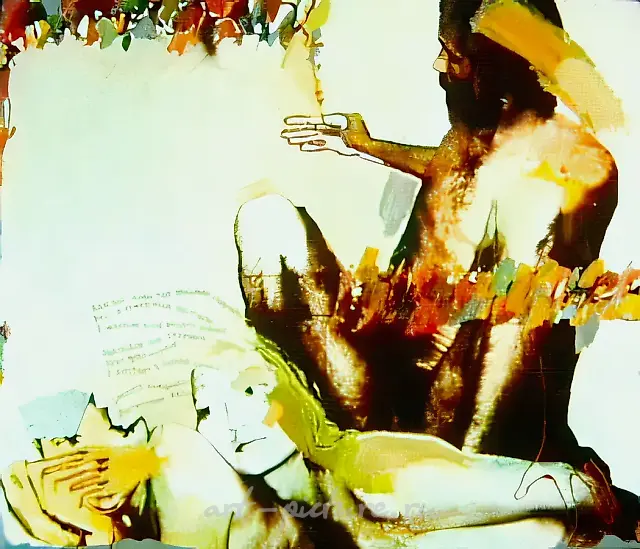 Every day, 1990, painting, drawing, photography, 110x130
