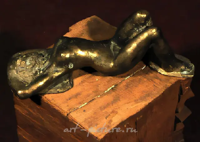 叹息，1986年，青铜，30×15×15，作者自藏