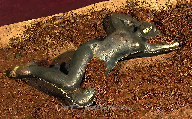 观鸟，1987年，青铜，5×40×25，作者收藏