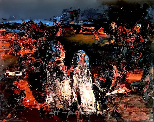 Работники, 1990, холст, масло, 80х100