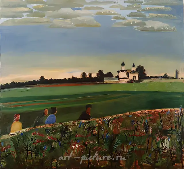 A Field in the Evening, 1993, canvas, oil, 100x110 Author`s property