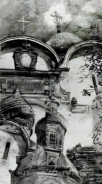 回忆扎戈尔斯克，1989年，单印版画，39x60