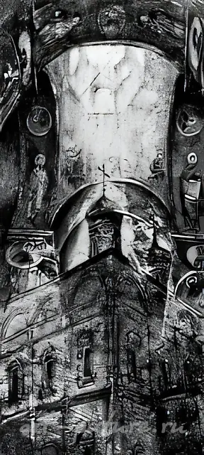 特里亚耶沃。约瑟夫-沃洛科拉姆斯克修道院，1989年，单版画，33×63