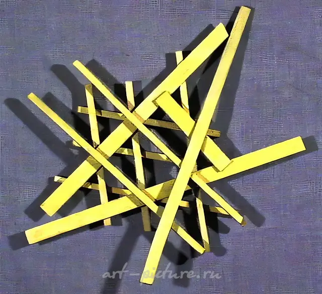 无题，1992年，木材，油画，62×81×16厘米