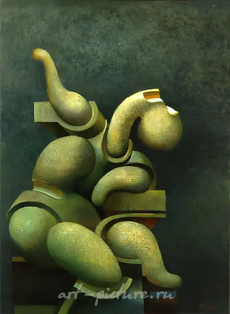 Caryatid, 1989, canvas, oil, 80x60. Private collection