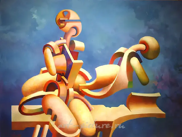 Two, 1989, canvas, oil, 120x160. Private collection