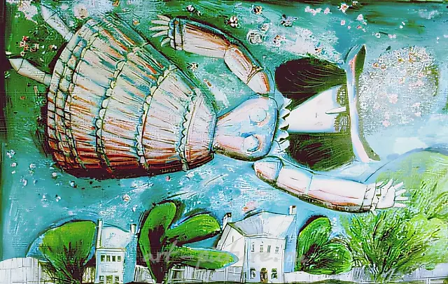 Long-distance Train, 1991, canvas, oil, 201x305
