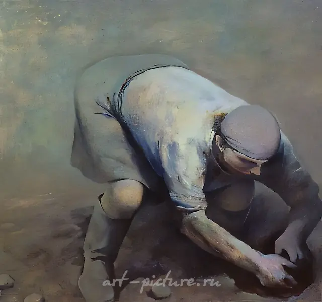 Song, 1990, canvas, oil, 140x150 Property of STANBET GALLERY. Moscow.