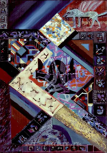 Ashilta. From the series «Unfolded Talismans», 1989, mixed technique, 75x50. Property of «STANBET» Gallery. Moscow