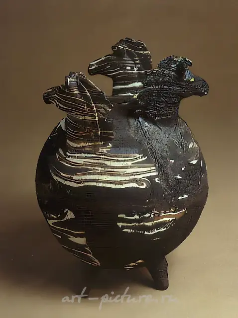Horses, 1988, colored mass, h - 55 Author`s property
