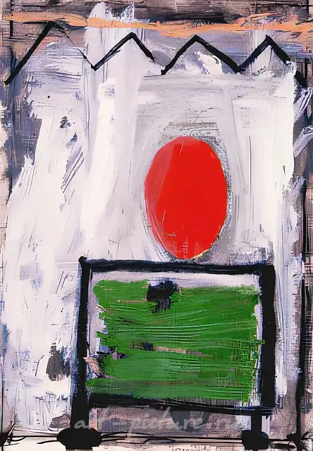 无题，1992年，纸本油画，29.5×21厘米