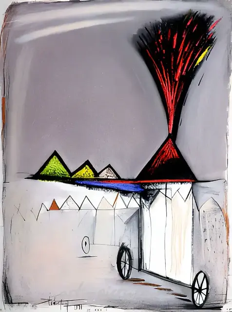 第1号，系列作品之一，1991年，纸本，粉彩，30 x 21