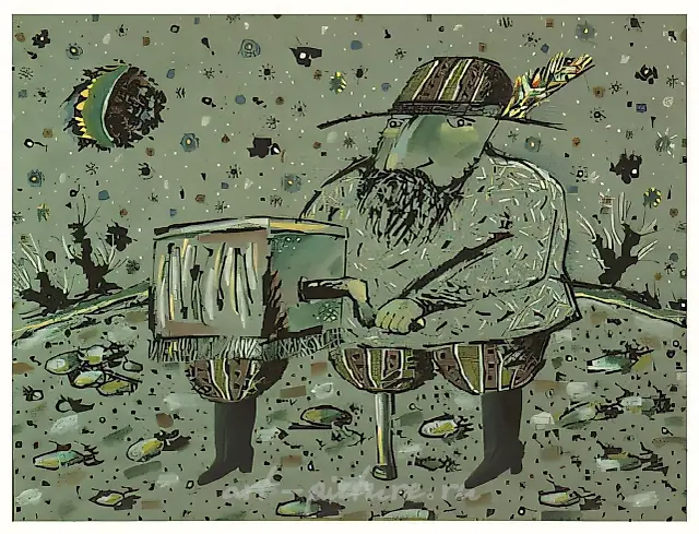 职业。第1页，1987年，纸本、水彩、墨水，40x50厘米。作者所有，$500。
