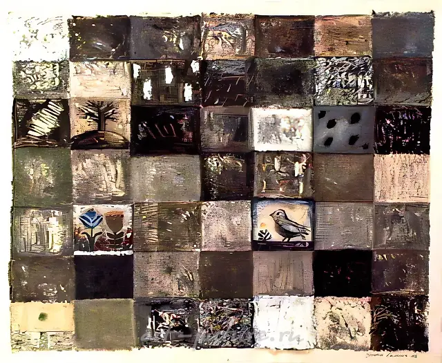 暮色，1992年，纸本，单版画，44x54厘米。作者自藏。