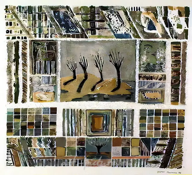 根，1992年，纸上，单印版画，43x47厘米。作者自藏，售价1000美元。