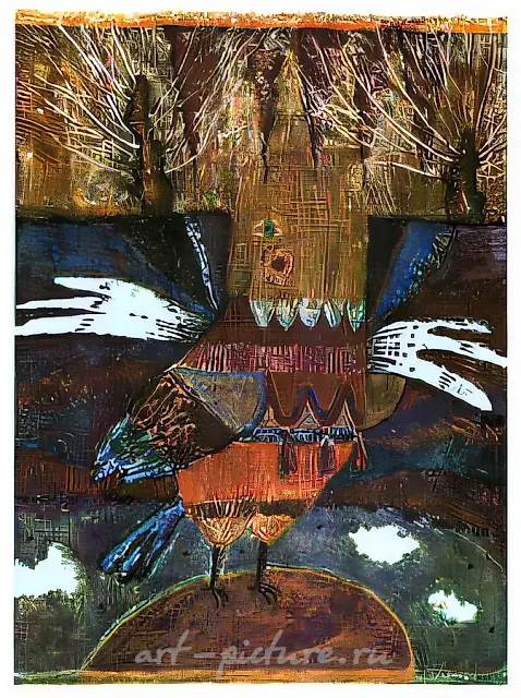 古典形象。第一张，1992年，纸本，单刷版画，60x40厘米。归“GALERIA NYSTROM”画廊所有，芬兰，售价1000美元。