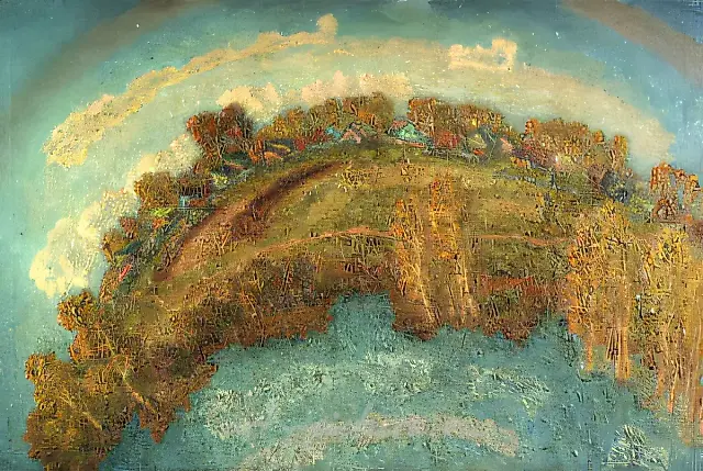 我的土地，1990年，布面油画，120x150厘米。私人收藏。维也纳。