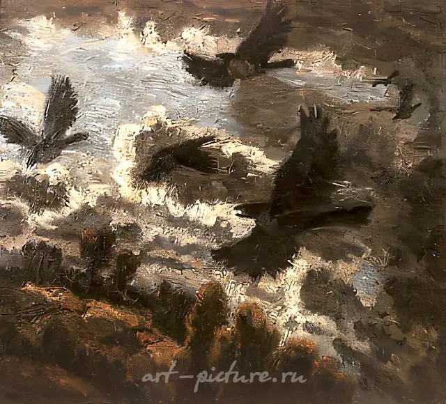 1989年秋，1990年，布面油画，90×100厘米，俄罗斯文化部藏