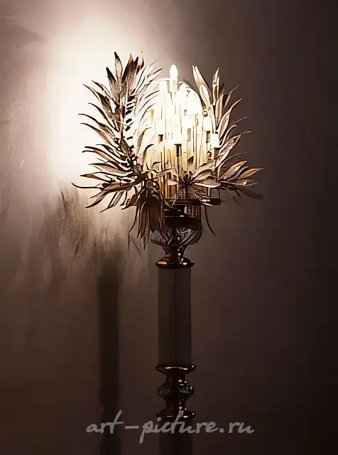 Standard lamp. Detail, 1995, crystal, gilded metal, H = 350 cm The State Tretyakov Gallery, Moscow