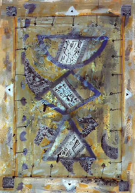 Sermon 5, 1991, cardboard, mixed technique, 50x35.5