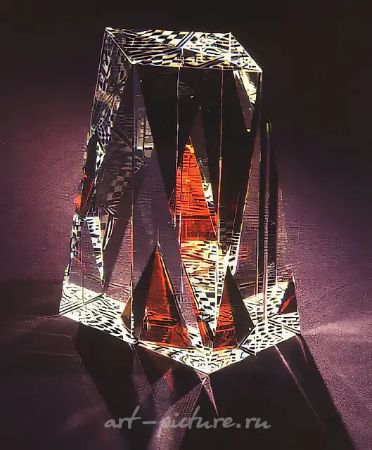 Graphic Kaleidoscope, 1991, broad facet, grinding, 145x90x220