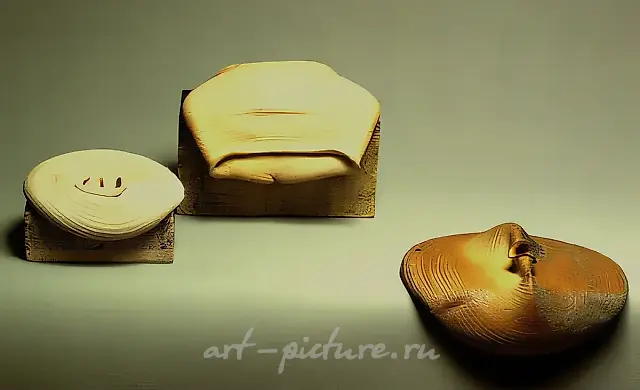 Incident, 1981, chamotte, oxides, height 10. Private collection