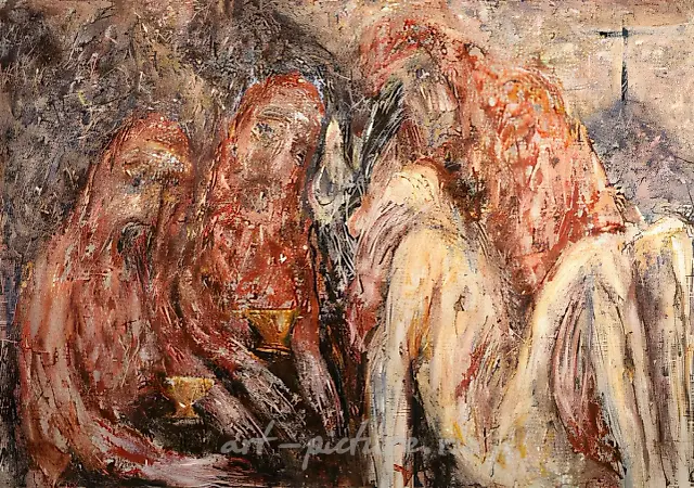 三位一体，1989年，布面油画，80x100，作者自藏